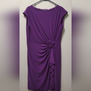 Elegant Purple‎ Sleeveless Dress Size 14